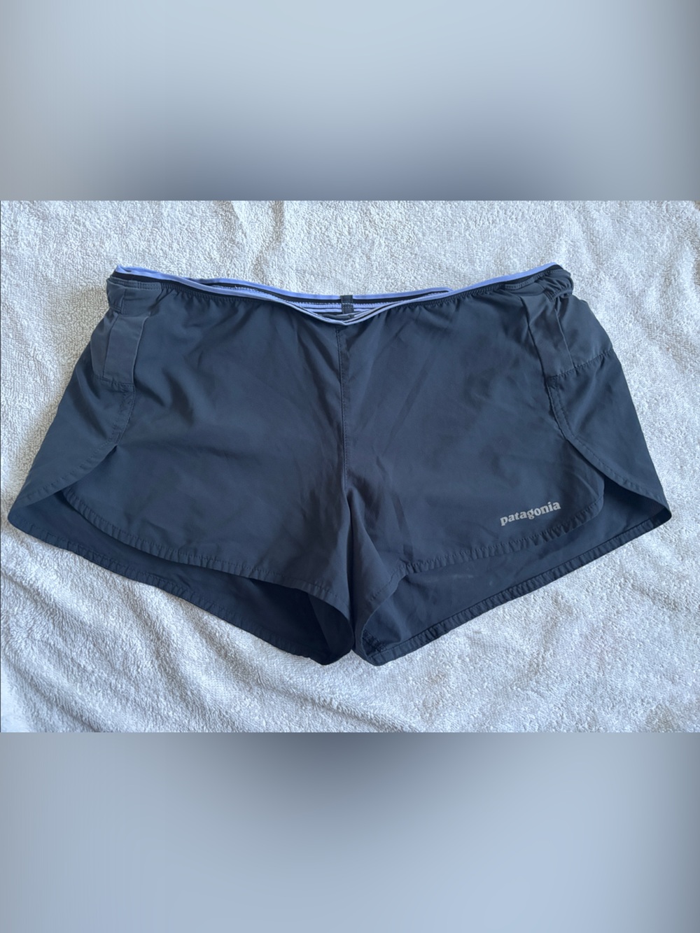 Patagonia Dark Grey Running Shorts with Logo